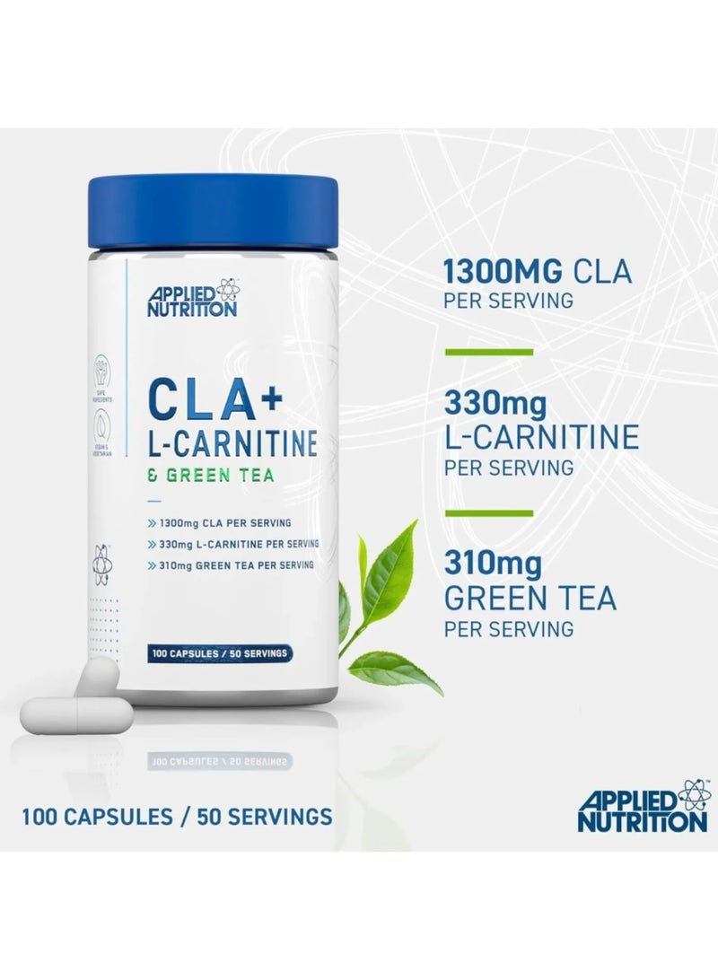 أبلايد نيوتريشن CLA وL-Carnitine والشاي الأخضر - 100 كبسولة هلامية لحرق الدهون وتعزيز الطاقة ودعم عملية التمثيل الغذائي - Image 3